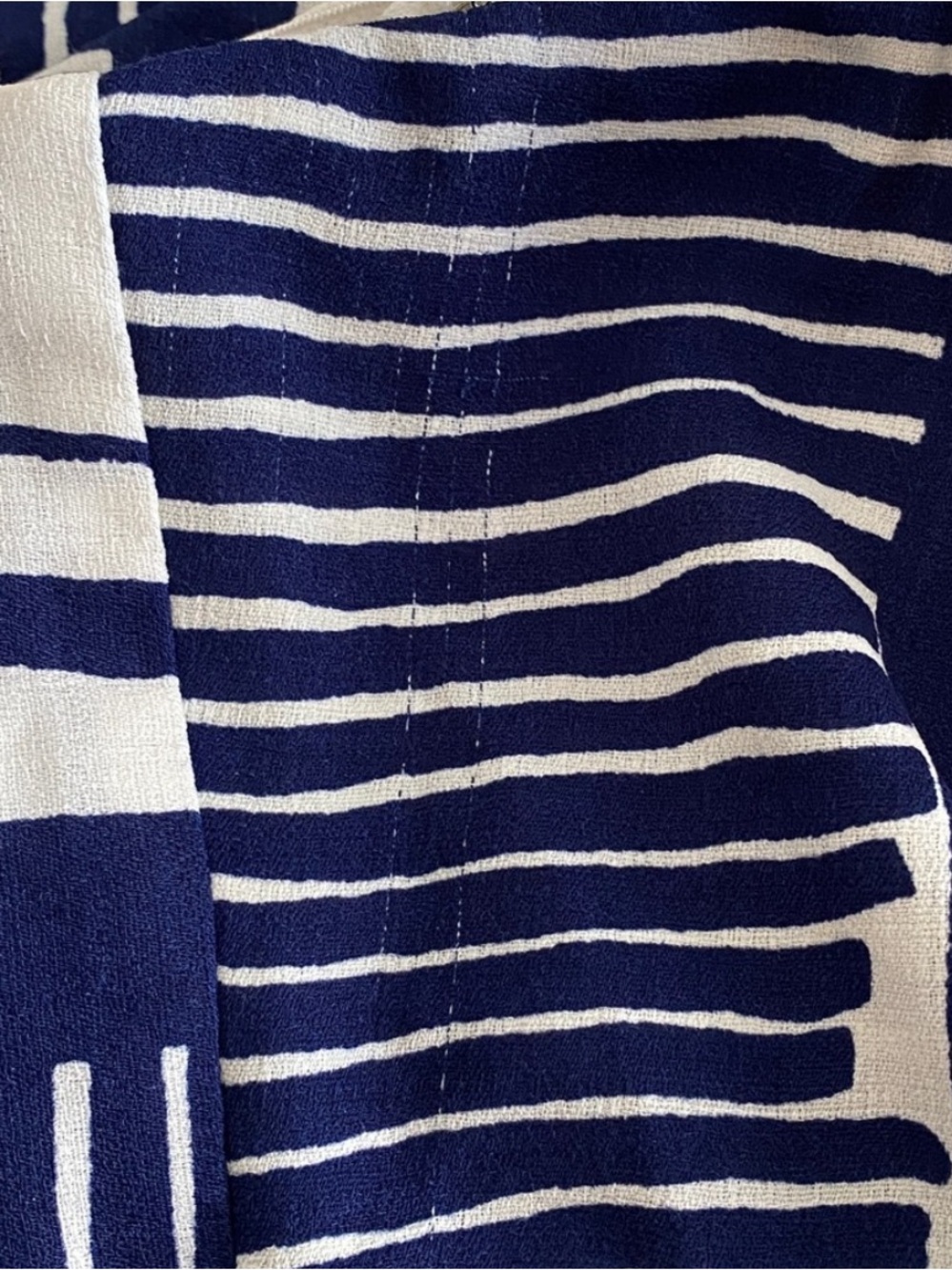 Lulus Navy Cream Striped Bow Front Strapless Romper Small - Picture 12 of 13